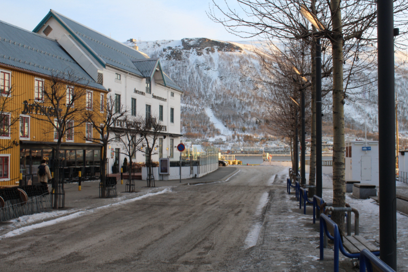 Gritting paths and roads in winter